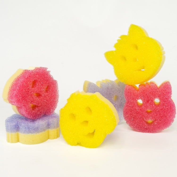 Dog and Cat Shape sponges out of packaging